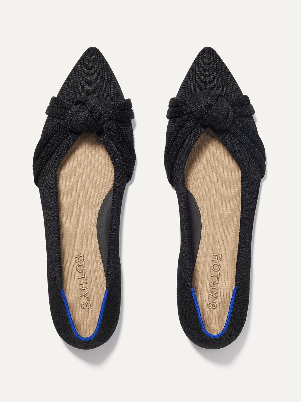 Rothy's Women’s Black Pointed Knot Flats